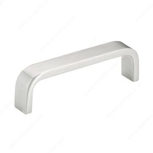 Richelieu 245170 Modern Stainless Steel Pull - 2451, Stainless Steel, Stainless Steel / 316 Stainless Steel / Resistant to Disinfecting Products, 8/32 in (Not Included)