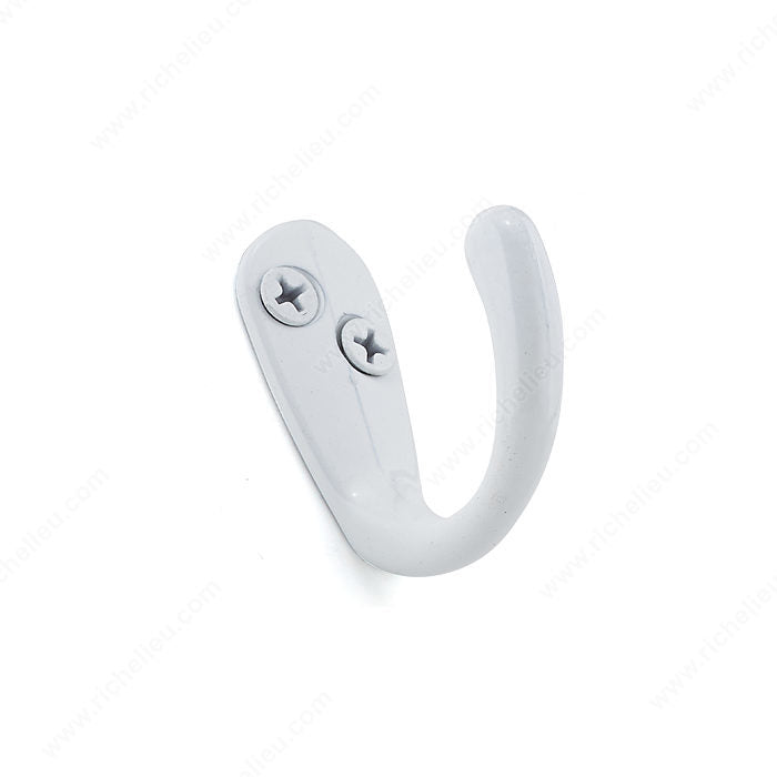 Richelieu BP650630 1-1/2 in Single Utility Hook - 6506, White