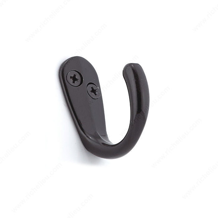 Richelieu BP650690 1-1/2 in Single Utility Hook - 6506, Black