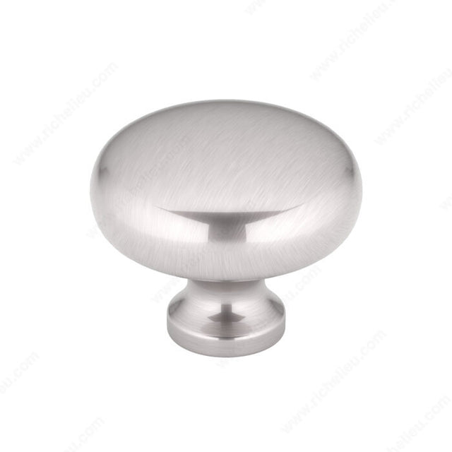 Richelieu BP770175 Modern Metal Knob - 770, Brushed Nickel, 8/32 in (Included)