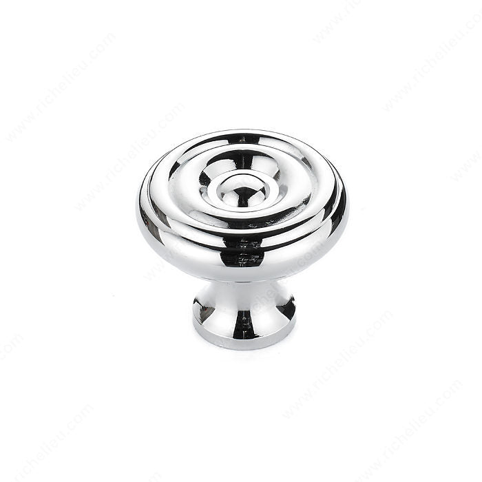 Richelieu BP1430140 Traditional Brass Knob - 1430, Chrome
