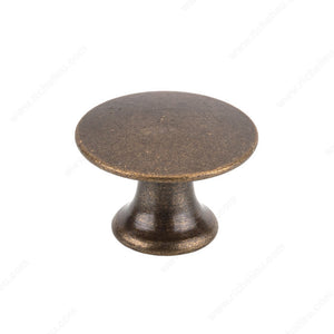 Richelieu 2445920BB Traditional Solid Brass Knob - 2445, Burnished Brass, 25/32 in, M4 (Not Included)