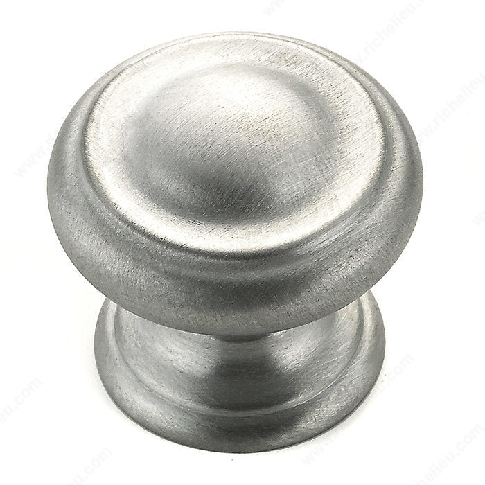 Richelieu BP8632175 Traditional Metal Knob - 8632, Brushed Chrome