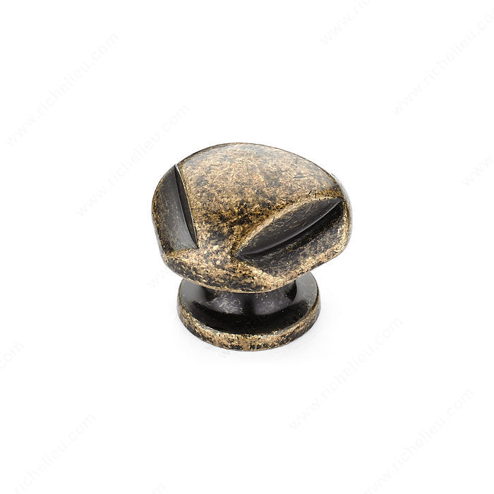 Richelieu BP2391528BB Traditional Metal Knob - 2391, Burnished Brass, 1 3/32 in