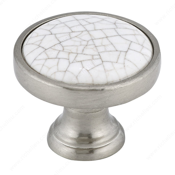 Richelieu BP4418195304 Eclectic Metal and Ceramic Knob - 4418