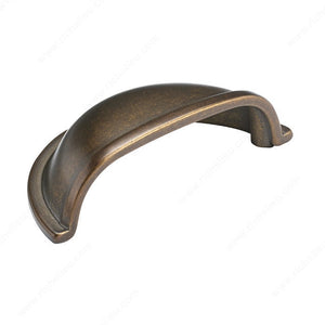 Richelieu BP30388BB Traditional Brass Cup Pull - 3038, Burnished Brass