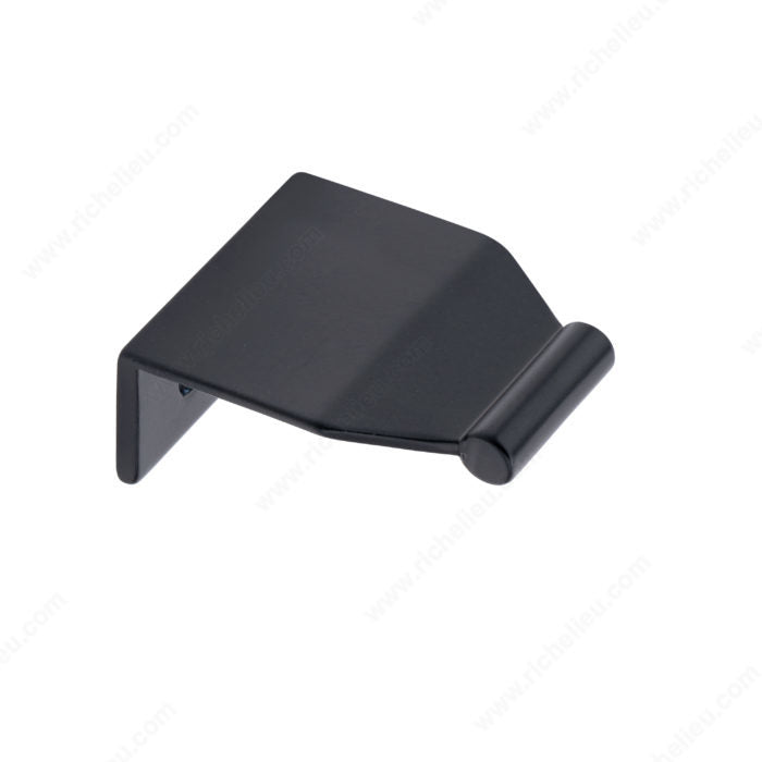 Richelieu 386216900 Modern Metal Edge Pull - 3862, Matte Black, Wood Screw (Not Included)