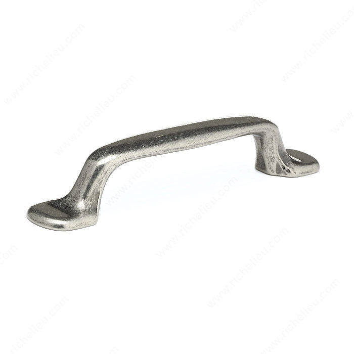 Richelieu BP2377596142 Traditional Metal Pull - 2377, Pewter, 3 25/32 in, 5 3/16 in, 25/32 in, 8/32 in (Included)