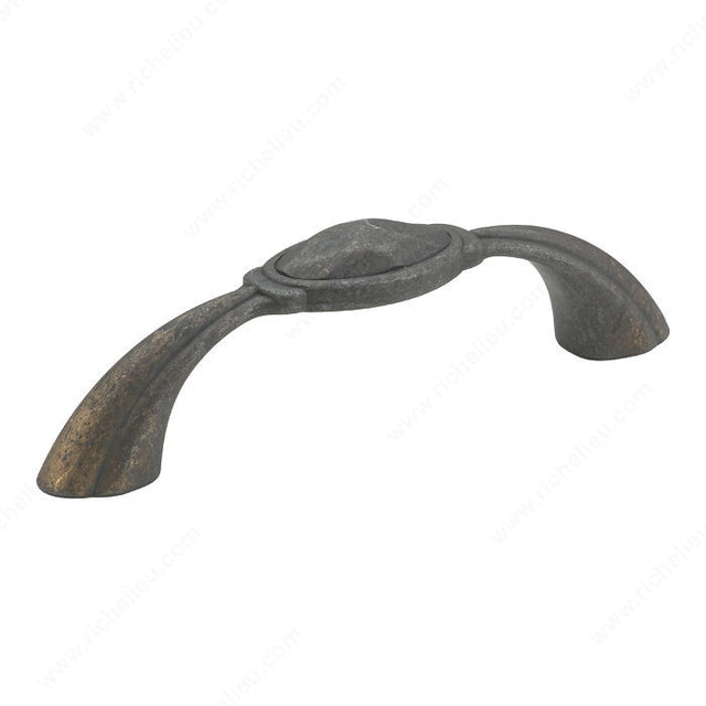 Richelieu BP61657496138 Traditional Metal Pull - 6165, Spotted Bronze, M4 (Included)