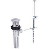 Central Brass 1109-LG Pop-Up Drain Assembly Less Guide in Polished Chrome