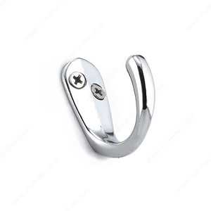 Richelieu 6506140 1-1/2 in Single Utility Hook - 6506, Chrome
