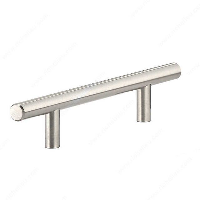 Richelieu 30576195 Modern Steel Pull - 305, Brushed Nickel, Eco-Responsible Models, 3 in, 6 5/32 in, 13/32 in, 15/32 in