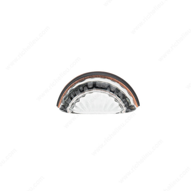 Richelieu 10083BORB11 Eclectic Crystal Pull - 10083, Clear / Brushed Oil-Rubbed Bronze