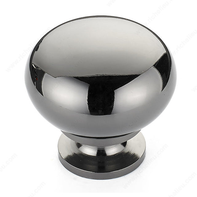 Richelieu 592391 Modern Metal Knob - 5923, Black Nickel, 8/32 in (Not Included)