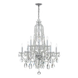 Traditional Crystal 10 Light Hand Cut Crystal Polished Chrome Chandelier 1110-CH-CL-MWP