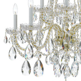 Traditional Crystal 10 Light Hand Cut Crystal Polished Chrome Chandelier 1110-CH-CL-MWP