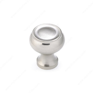 Richelieu BP5120530195 Traditional Metal Knob - 5120, Brushed Nickel