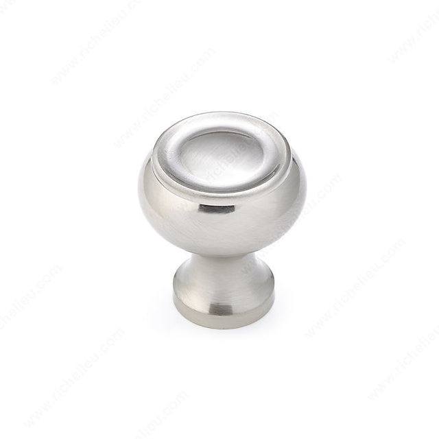 Richelieu BP5120530195 Traditional Metal Knob - 5120, Brushed Nickel