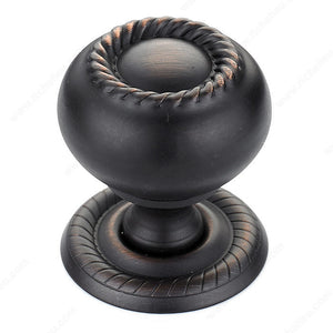 Richelieu BP86060BORB Traditional Metal Knob - 8606, Brushed Oil-Rubbed Bronze