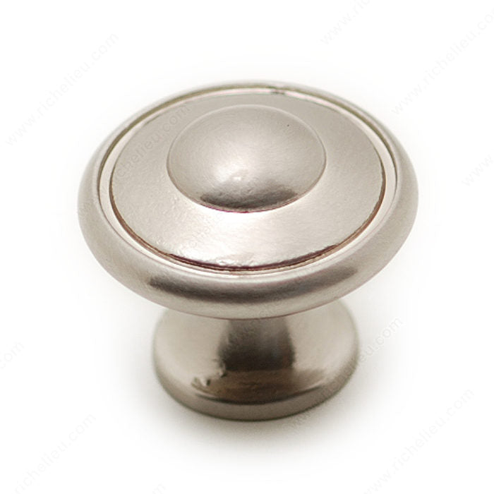 Richelieu BP757195 Traditional Metal Knob - 757B, Brushed Nickel