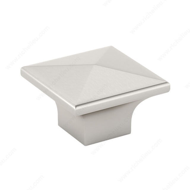 Richelieu BP53082195 Modern Metal Knob - 5308, Brushed Nickel, 8/32 in (Included)