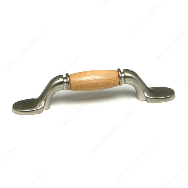 Richelieu BP412195151 Traditional Wood and Metal Pull - 4121