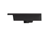 BOCCHI 1111-004-0132 Ravenna Wall-Mounted Sink Fireclay 48 in. Double Bowl for Two 1-Hole Faucets with Overflows in Matte Black