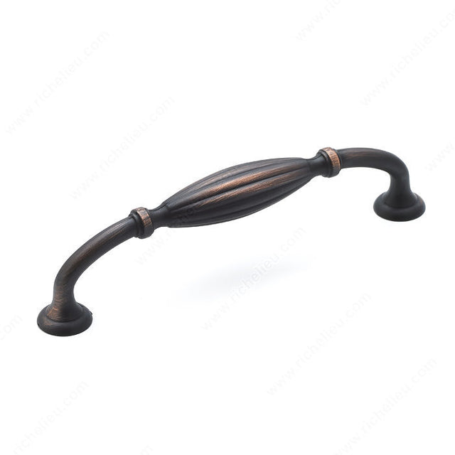 Richelieu BP80718128BORB Traditional Metal Pull - 8071, Brushed Oil-Rubbed Bronze