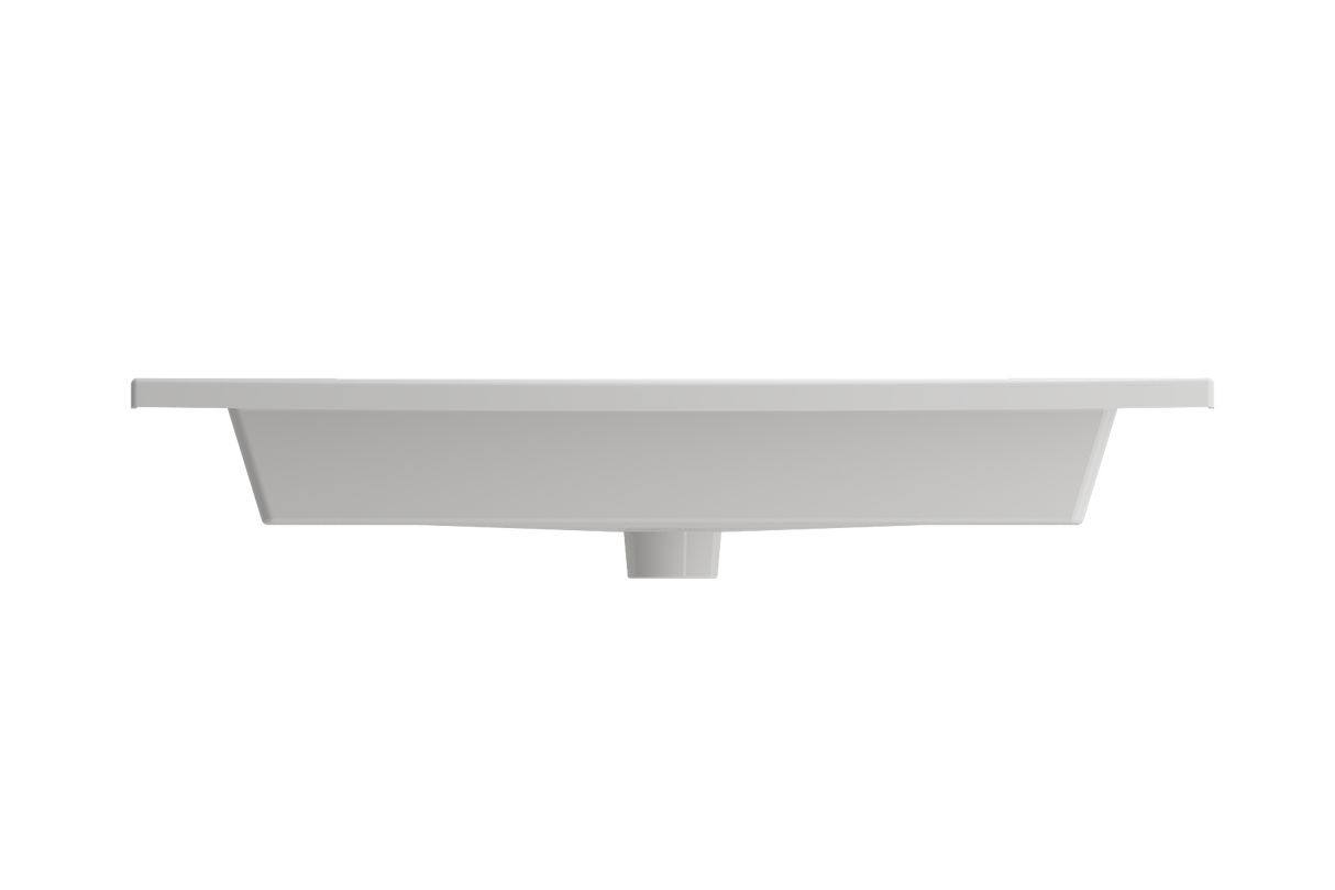 BOCCHI 1113-001-0127 Ravenna Wall-Mounted Sink Fireclay 32.25 in. 3-Hole with Overflow in White