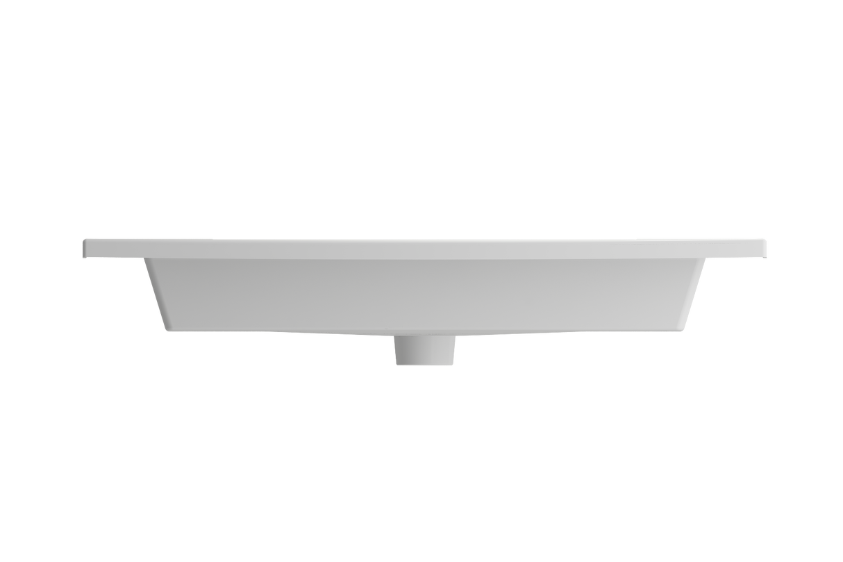 BOCCHI 1113-002-0127 Ravenna Wall-Mounted Sink Fireclay 32.25 in. 3-Hole with Overflow in Matte White