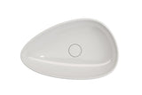 BOCCHI 1114-001-0125 Etna Vessel Fireclay 23.25 in. with Matching Drain Cover in White