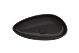 BOCCHI 1114-004-0125 Etna Vessel Fireclay 23.25 in. with Matching Drain Cover in Matte Black