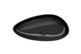 BOCCHI 1114-005-0125 Etna Vessel Fireclay 23.25 in. with Matching Drain Cover in Black