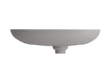 BOCCHI 1114-006-0125 Etna Vessel Fireclay 23.25 in. with Matching Drain Cover in Matte Gray