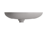 BOCCHI 1114-006-0125 Etna Vessel Fireclay 23.25 in. with Matching Drain Cover in Matte Gray