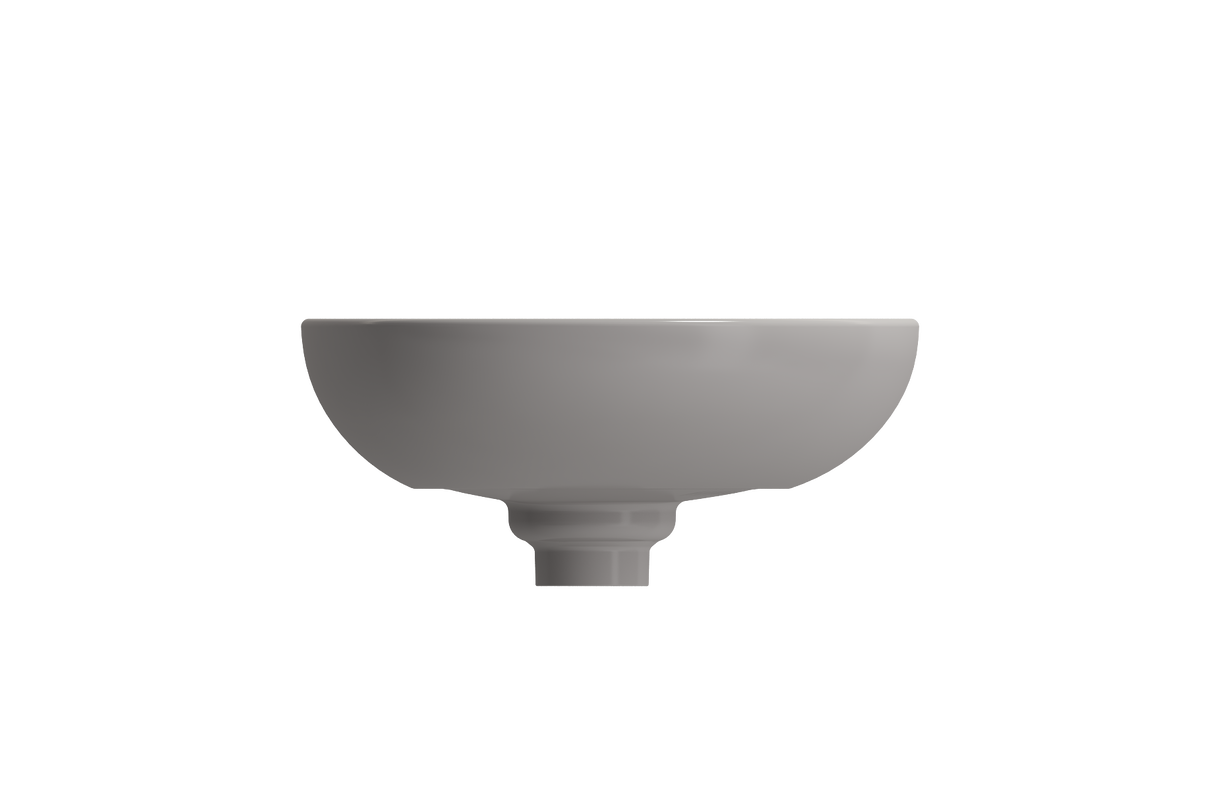 BOCCHI 1114-006-0125 Etna Vessel Fireclay 23.25 in. with Matching Drain Cover in Matte Gray