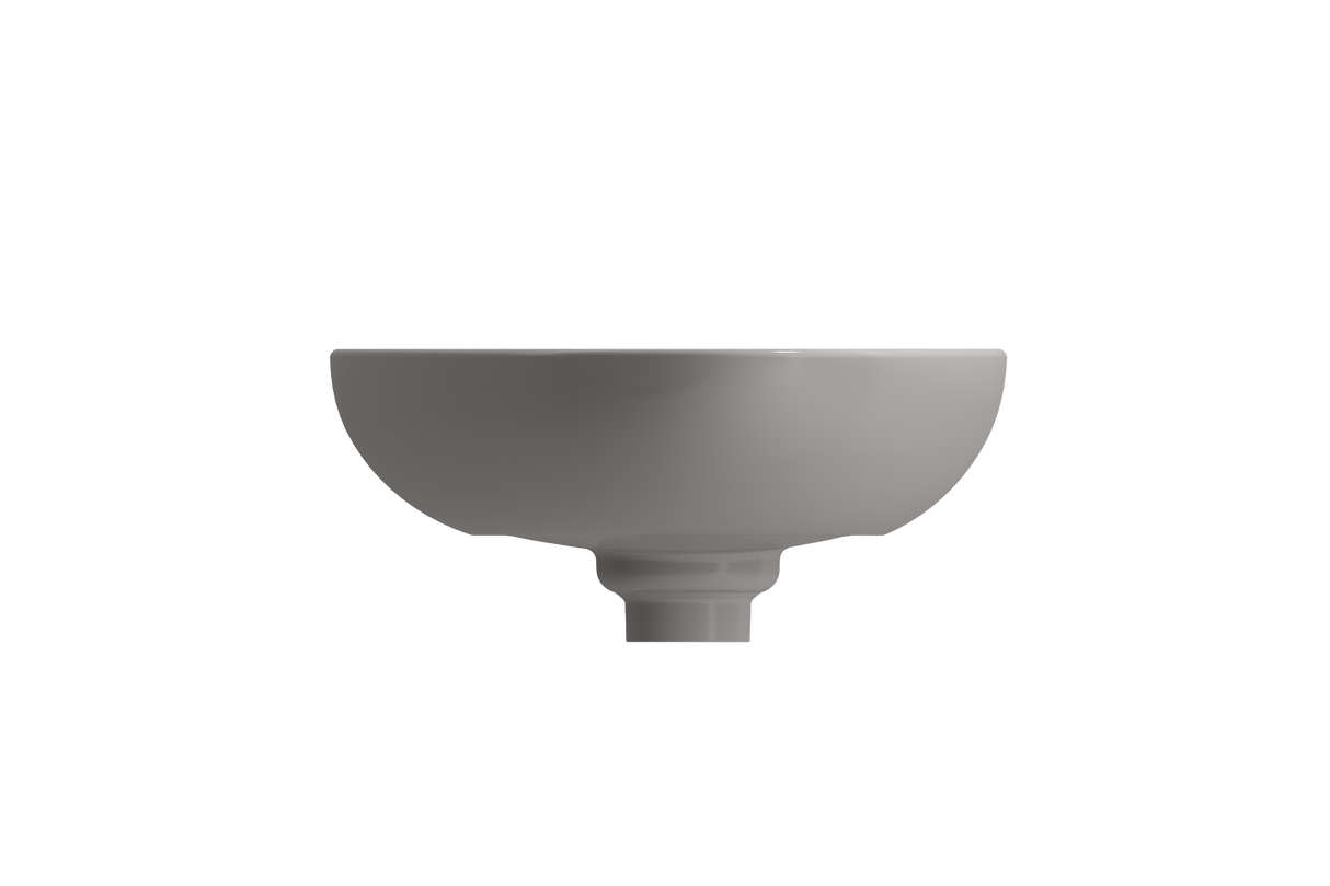 BOCCHI 1114-006-0125 Etna Vessel Fireclay 23.25 in. with Matching Drain Cover in Matte Gray