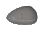 BOCCHI 1114-006-0125 Etna Vessel Fireclay 23.25 in. with Matching Drain Cover in Matte Gray