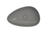 BOCCHI 1114-006-0125 Etna Vessel Fireclay 23.25 in. with Matching Drain Cover in Matte Gray