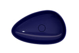 BOCCHI 1114-010-0125 Etna Vessel Fireclay 23.25 in. with Matching Drain Cover in Sapphire Blue