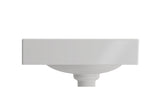 BOCCHI 1115-001-0125 Etna Wall-Mounted Sink Fireclay 35.5 in. with Matching Drain Cover in White