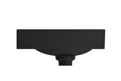 BOCCHI 1115-004-0125 Etna Wall-Mounted Sink Fireclay 35.5 in. with Matching Drain Cover in Matte Black