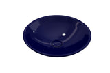 BOCCHI 1120-010-0125 Venezia Vessel Fireclay 15.75 in. with Matching Drain Cover in Sapphire Blue