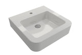 BOCCHI 1122-001-0126 Parma Wall-Mounted Sink Fireclay 19.75 in. 1-Hole with Overflow in White