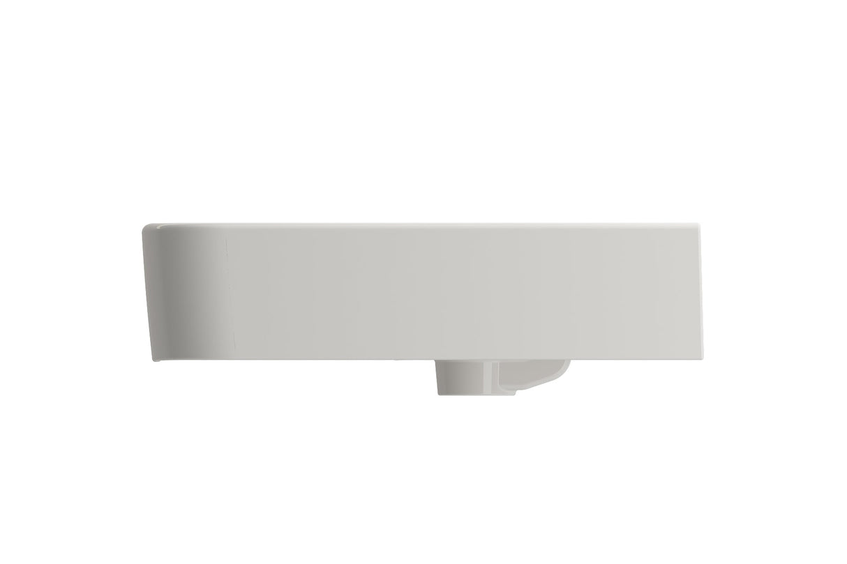 BOCCHI 1123-014-0127 Parma Wall-Mounted Sink Fireclay 25.5 in. 3-Hole with Overflow in Biscuit