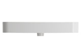 BOCCHI 1124-001-0127 Parma Wall-Mounted Sink Fireclay 33.5 in. 3-Hole with Overflow in White
