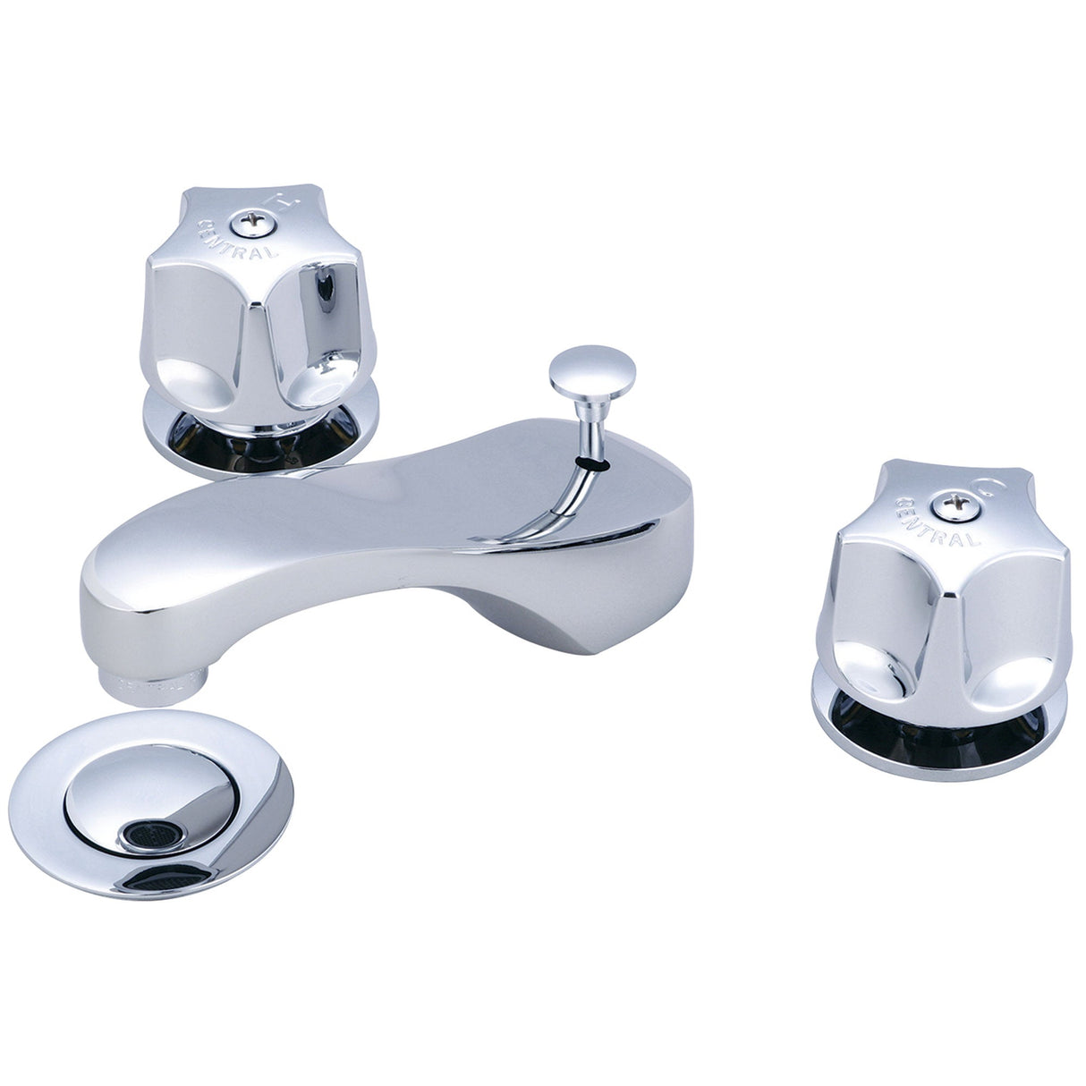 Central Brass 81125-DA Two Handle Widespread Lavatory Faucet in Polished Chrome