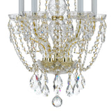 Traditional Crystal 5 Light Hand Cut Crystal Polished Chrome Mini Chandelier 1129-CH-CL-MWP