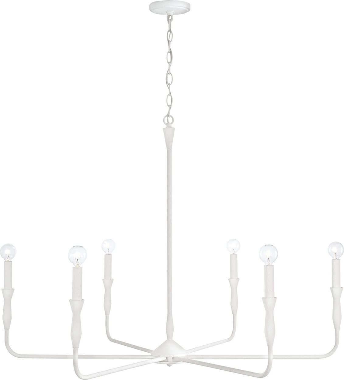 Capital Lighting 450362XW Paloma 6 Light Chandelier Textured White