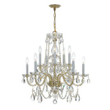 Traditional Crystal 10 Light Hand Cut Crystal Polished Chrome Chandelier 1130-CH-CL-MWP